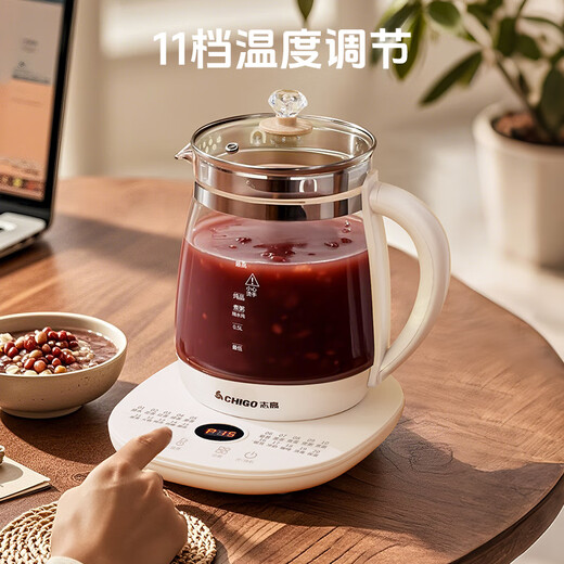 CHIGO health kettle, stew and teapot, 2025 new model, office, small, household, thermal insulation, 1.8L, large capacity, multifunctional electric kettle, kettle, standard 1.8L, anti-dry, food grade 304 stainless steel