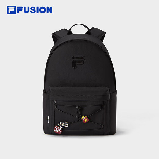 FILAFUSION斐乐潮牌背包2025春新款情侣时尚双肩包情人节礼物 深黑-BK XS