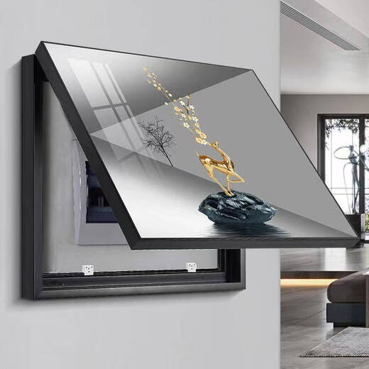 Pupan Electric Meter Box Decoration Painting without Punching and Covering Hanging Painting Modern Living Room Dining Room Empty Open Box Mural Distribution Cabinet Main Switch kh695-A2 Home and Fugui 40*30 Can Cover Horizontal Length 33* Vertical HEIGHT 23