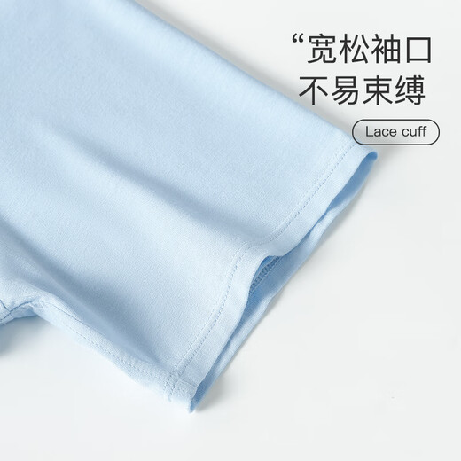 
Catman children's pajamas for boys and girls summer thin ice silk shorts shorts 2025 home clothing air conditioning suit can be worn outside blue 130 [Recommended 120-130cm/50-60Jin [Jin equals 0.5 kg]]