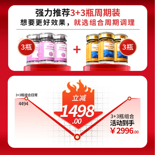 Tosiu Canadian Calcium Acid to Powder Bottle pour les femmes présentant un conditionnement interne d'acide de réglage. Achetez 2 Obtenez 1 bouteilles gratuites 3. [Prêt pour 698]