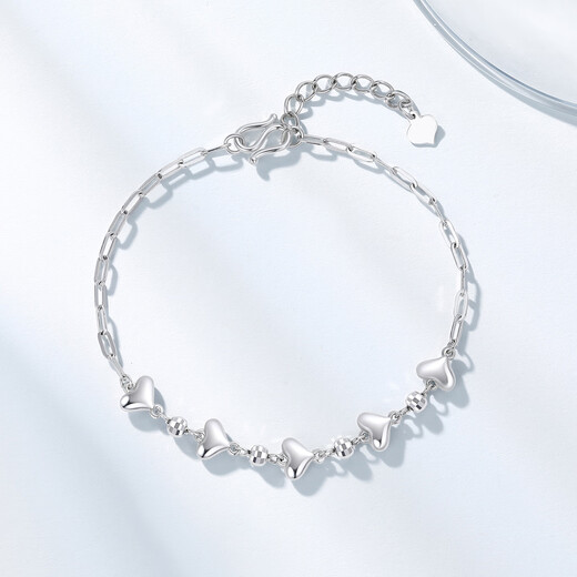 Chao Acer Sparkling Love Beads Platinum Bracelet PT950 Hand Jewelry Stacked Birthday Gift for Women Price Chain length is about 16cm+, including labor cost 590 yuan 5.85g