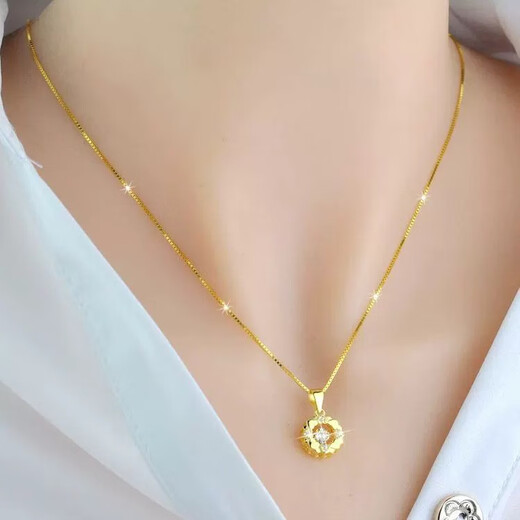 Yingtang Lao Phoenix 999 Necklace Gold Necklace Women's Pendant 2024 New Gold Light Luxury Clavicle Chain Birthday Gift New Love Lao Fengxiang Quality