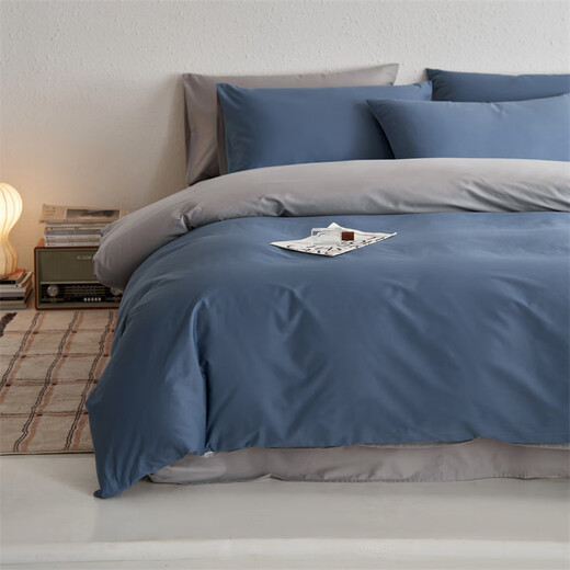Nanjiren quilt core + pure cotton four-piece set + pillow core spring, autumn and winter student dormitory bedding complete set of six-eight-piece bedding set B013 Gentleman Gray 200*230cm 8Jin Jin equals 0.5 kg Nanjiren quilt core + pure cotton four-piece set + pillow core spring, autumn and winter student dormitory bedding complete set of six-eight-piece bedding set B013 Gentleman Gray 200*230cm 8Jin Jin equals 0.5 kg