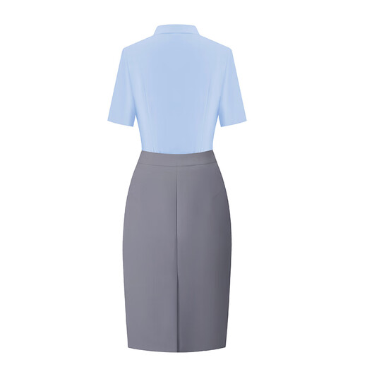 Huanpei Blue Blue Professional Suit Shirt Suit Jupe Business Entretiens Formelles Propriété STENANTESSE Réception de travail Summer Blue Blue Short à manches (17087) S