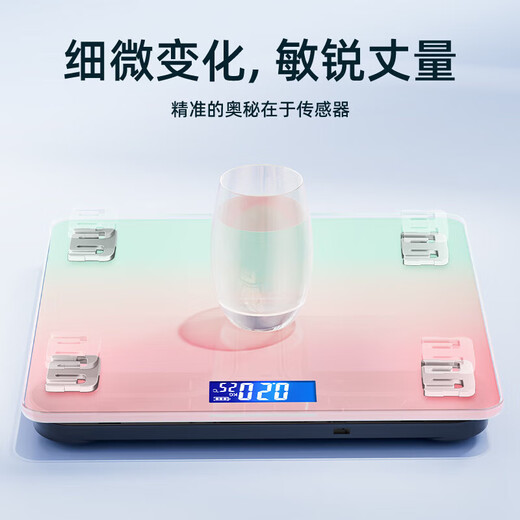 Échelle électronique Échelle de poids Poids précis Pesant le ménage Gradient noir blanc Perte de poids de la santé Plan de surveillance de la santé Étudiants de mesure des graisses adaptées à l'échelle de graisse corporelle rose gradient