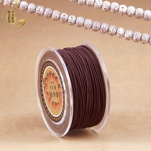 Elastic cord core-spun elastic cord beaded bracelet rope fashion jewelry rope pierced rosewood diamond star moon bodhi elastic cord - red - 1.0mm about 25 meters - 1 roll