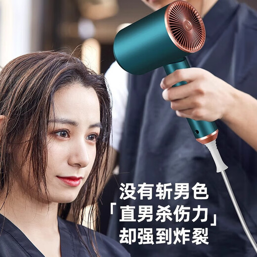 Hair dryer household negative ion hair care high-power quick-drying hair dryer portable foldable student dormitory use flagship green water negative ion + super speed 110,000 rpm