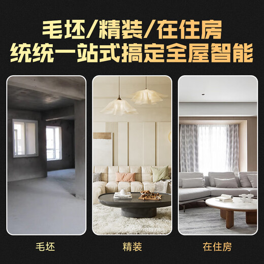 Oluoxun customized whole-house smart home control system package customized intelligent design solution for fine decoration of the house Package A is suitable for one bedroom and one living room