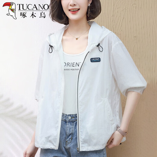 TUCANO;啄木鸟时尚轻薄防晒衣女夏季短外套2025新款大码宽松洋气妈妈透气防晒服 粉色薄 轻薄 M