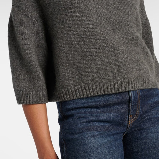
KHAITE Sabina cashmere sweater P01046176 Grey XS CN 160/84