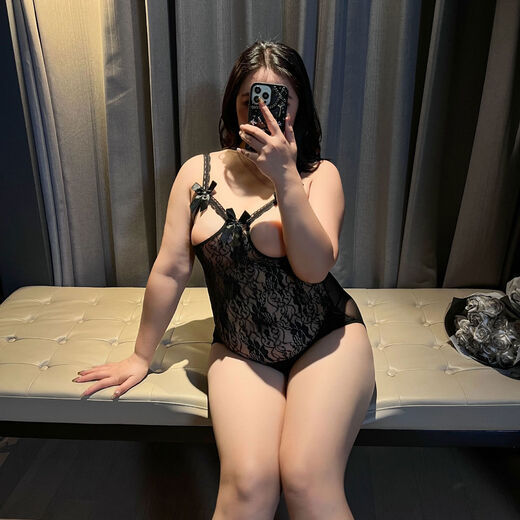 Erotic underwear one-piece vaginal thong sexy transparent large size women can be fully transparent crotchless cannon jacket 165L 80-120Jin Jin is equal to 0.5 kg