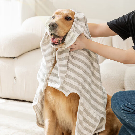 Star rudder dog bathrobe bath towel small and medium size water-absorbent quick-drying Golden Retriever Shiba Inu cat pet clothes bath towel rag pet bath towel recommended weight 10-30 Jin Jin equals 0.5 kg