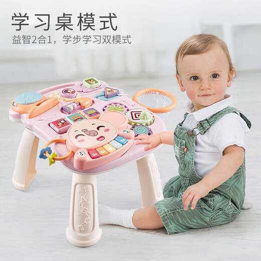 Walker Baby Baby Multifonctionnel Walker Toddler Baby Anti-Overrocstarming Apprend à marcher et empêche la marche d'O-LEG. Table d'apprentissage Walker (modèle de tir) bleu