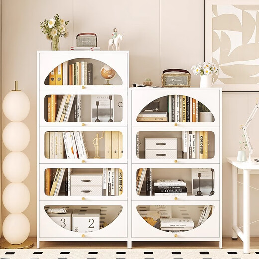 
Moloo steel dustproof bookcase with glass door household storage cabinet multi-layer floor-standing children's bookshelf iron cabinet gray 5 doors-long 900*width 350*height 1695mm