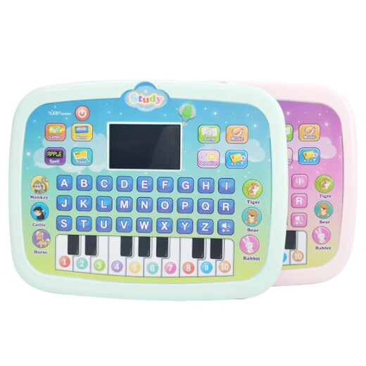 Exported multi-function LED screen lighting spot reading learning machine flat panel toys children's English early education machine source wholesale 2929-68LED flat green
