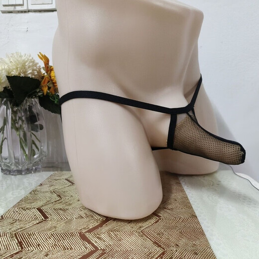 Renduo sexy mesh breathable thong trendy underwear careful men's sexy underwear underwear sexy men M