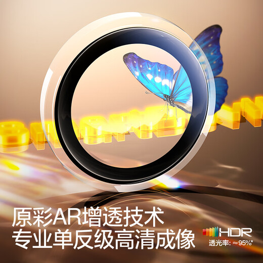 Flash magic suitable for Apple 17Pro/17ProMax lens film iphone17Pro/17ProMax lens all-inclusive protection anti-scratch film transparent independent lens without top case 1 set