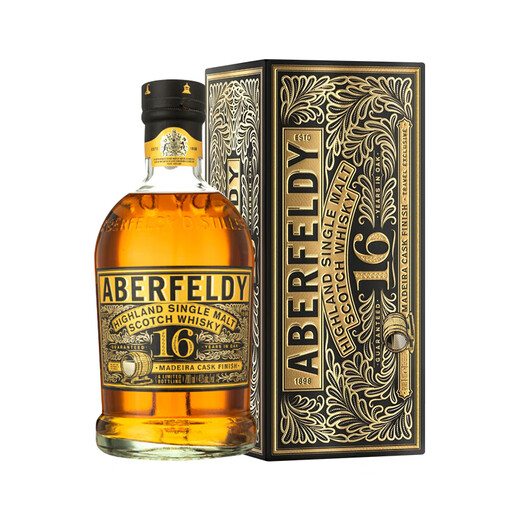 艾柏迪（Aberfeldy）苏格兰单一麦芽威士忌酒 高地区 12年 洋酒 原瓶进口 保税仓直发 艾柏迪16年 700mL 1瓶