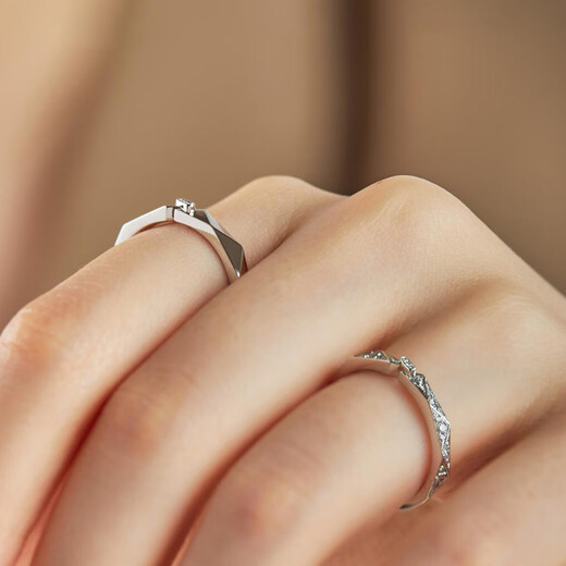 The Key to True Love Moonlight Dream Weaving-pt950 Platinum Ring Couple Ring Platinum Diamond Wedding Ring Niche Light Luxury Customized Engraving PT950 Platinum Women's Ring No. 9-12 Single