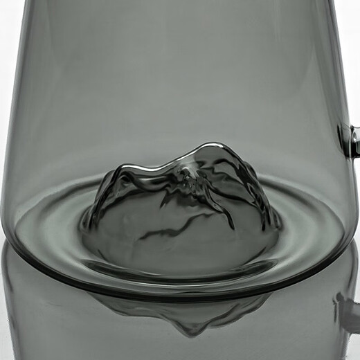 Yi Cup Glass Cup Set with Handle High Temperature Resistance Simple Water Cup Set Green Tea Cup Office Home Use Ash Snow Mountain