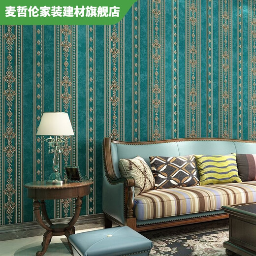 
Vinoa European style wallpaper precision pressing bedroom living room TV background wall 3D three-dimensional Damascus AB version wallpaper D style PE1105/meter gray (large flower style)