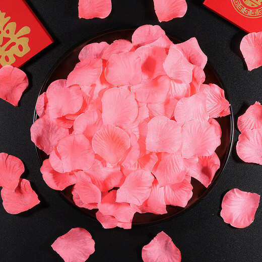 Simulated fake rose petals proposal arrangement wedding room decoration wedding red pink romantic wedding hand sprinkled flowers burgundy (100 pieces)