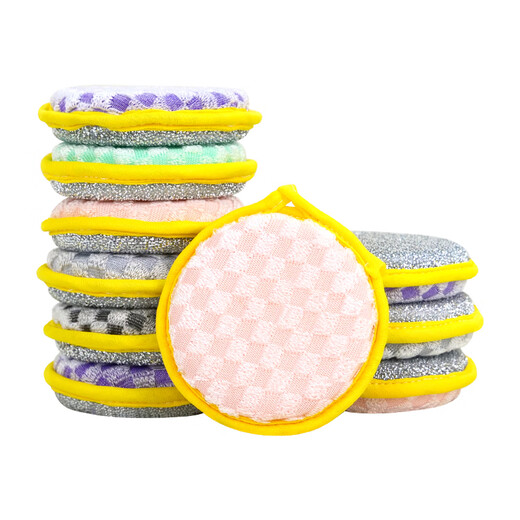 COODORA double-sided dishwashing sponge 10 pieces kitchen rag cleaning replacement steel ball brush pan artifact metal wire scouring pad