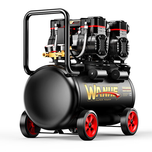 Jiang Zhiai Air Compressor Small 220v Industrial Grade Oil-free Silent Portable Woodworking Air Pump High Pressure Air Pump Air Compressor 3890W-70L [LCD Digital Display Dual Motor]