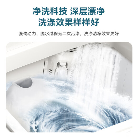 Midea double-tub washing machine semi-automatic 8kg, high-quality dual motors, dual-tubs, wash and remove, separate large items, easy to wash, trade-in for new home appliances, renewal subsidy, dual-tubs