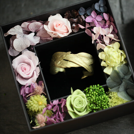 Michael Michaud German Light Luxury Jewelry Gold-plated Silver Bangle Bracelet Literary Retro Fashion Jewelry as a Birthday Gift for Girlfriend Eucalyptus Leaves - Bronze Style (7102) + Gift Box E