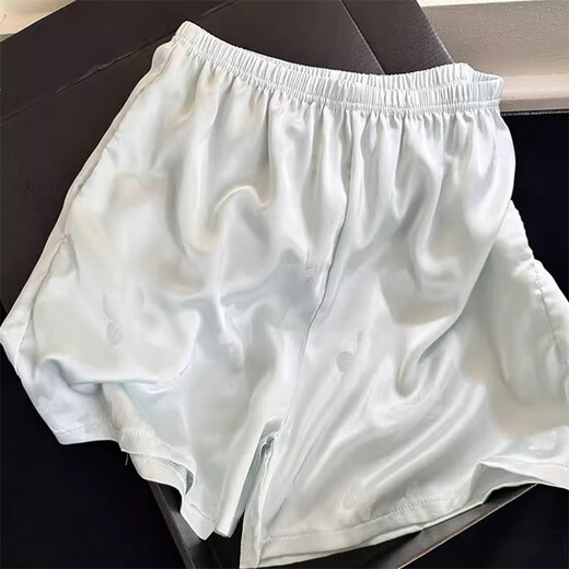 Otro pijama de seda de hielo de lujo ligero de alta gama para mujeres en almohadillas de pecho dulce de verano con pequeñas mangas de moscas pantalones pantalones cortos sueltos para el hogar set de dos piezas 935 almohadillas de cofre fijas de mariposa azul