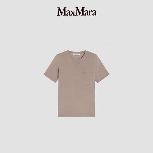 MaxMara 2025早秋新品女装圆领绵羊毛毛衣9366025106 米色 S
