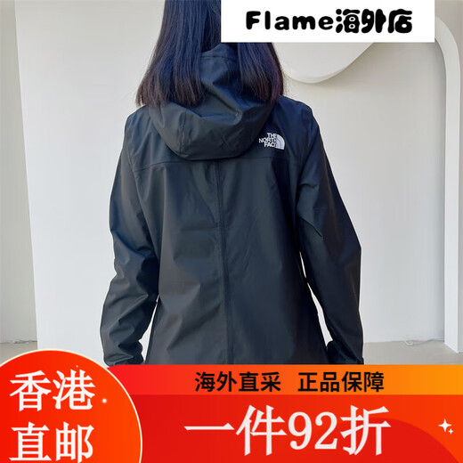 北面（The North Face）25春夏新款TheNorthFace户外女士休闲防水单层冲锋衣外套8DFA jk3宇宙黑入会更优惠 S 均码