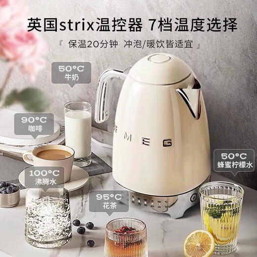 SMEG Classic Set Red Home Electric Kettle Automatic Power Off Insulation Kettle KLF04 + Retro Toaster Toaster Toaster TSF01