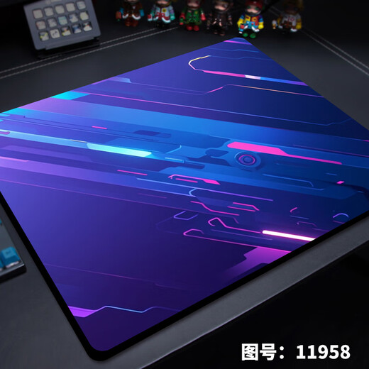 
Xiao Jiejiang chose simple abstract mouse pad with super large thickened fine face for boys FPS e-sports games special keyboard pad technology style 11964 endless lines 450*400*4mm