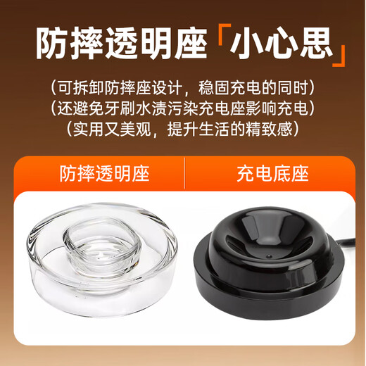 
Win Qian adapts to Philips electric toothbrush charger base HX9911/9912/9903/9924/9954/9944 induction pin crystal cup cover charger base Philips electric toothbrush pin charger base [black]