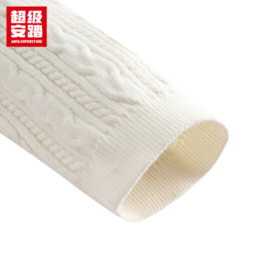 超级安踏ZANMANG LOOPY联名丨休闲毛衣开衫女秋季修身保暖外套162538713U 象牙白-1 S /女160