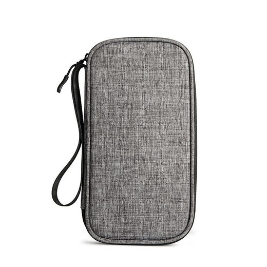 New multi-functional overseas travel change clutch portable waterproof anti-theft brush rfid fashion ID passport bag black