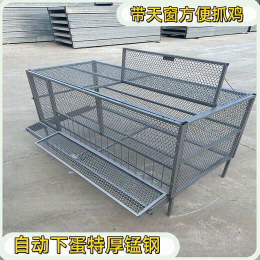 鸡笼子家用室外防雨自动收蛋防啄防黄鼠狼防鼠加厚不锈下蛋养殖笼 16784级特厚锰钢防锈下蛋笼 单笼子