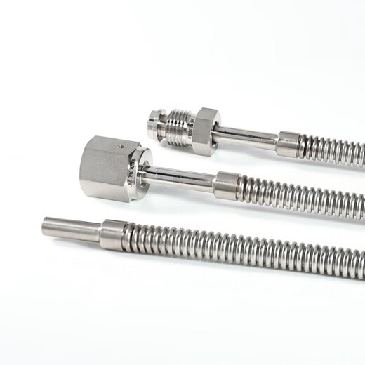 He Jiagong 316 stainless steel VCR female head male vacuum corrugated hose ultra high purity and clean MVCR3/8-FVCR3/8 (L:1048)