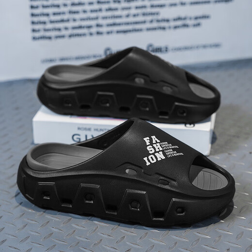 Ropa de verano para hombres para al aire libre 2025 zapatillas de suela gruesa Interior Interior sin deslizamiento sin deslizamiento y zapatillas de piel calamar
