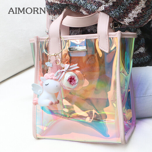 Aimorny Eternal Flower Rose Einhorn Schlüsselbund Geschenkbox Praktische herzzerreißende chinesische Valentinstagsgeburtstagsgeschenk für Freundin