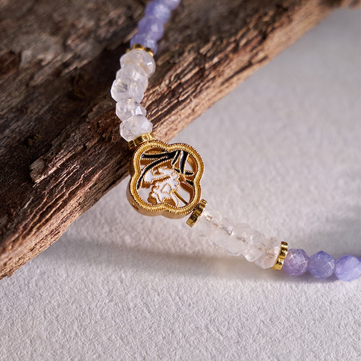 DYAI original tanzanite necklace for women sterling silver non-fading necklace butterfly necklace purple natural stone necklace for women butterfly orchid tanzanite 40cm+5cm