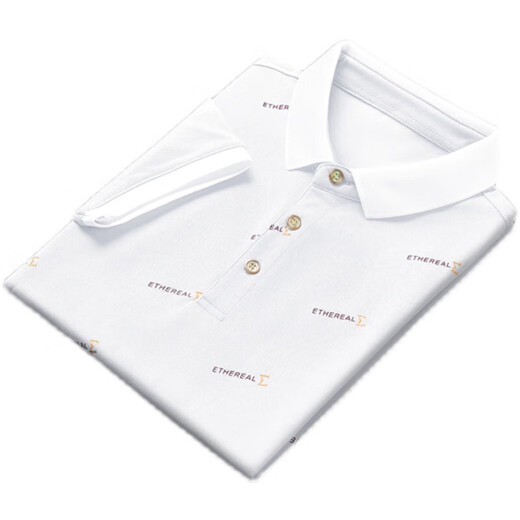 
Official website Fang Ship Store Flag 2025 new summer lapel men's short-sleeved T-shirt casual trendy brand POLO shirt men's belt white QY679 M