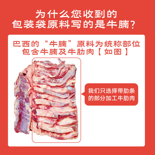Yueshengzhai imported raw cut boneless beef ribs, net weight 2Jin Jin equal to 0.5kg, fresh beef, straight from the source