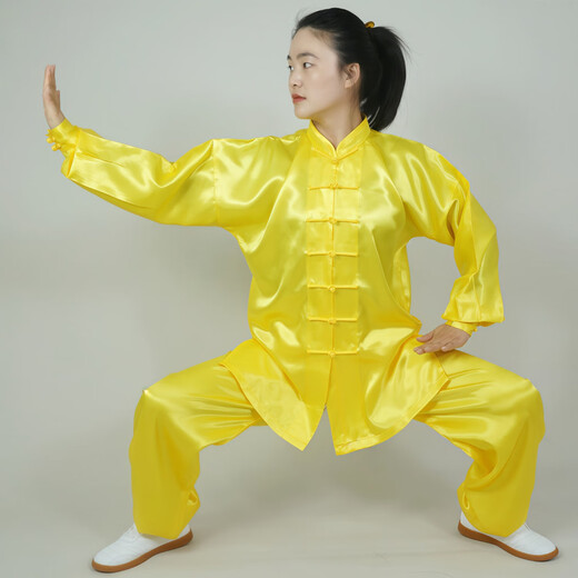 
Tai Chi Costume Training Clothing Spring and Summer Tai Chi Eight Duan Jinchen Practice Clothing Men and Women's Martial Arts Competition Performance Clothing White Tai Chi Costume XL-170