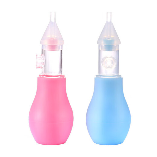 宝宝手动泵式硅胶防逆流吸鼻器婴儿手压式鼻涕清理器清洁器安全 硅胶防逆流吸鼻器【粉色】