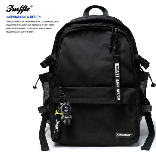 TRUFFLE workwear large capacity backpack for men, junior high school and high school school bag for women light travel computer travel backpack TFWD-classic black
