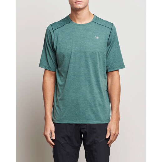 Archaeoptera Bird (ARC'TERYX) Canada Arc'teryx Archaeoptera Bird Men's Short Sleeve T-shirt Cormac Quick Dry Clothes Tatsu Green_Big Bird Label behind_x9721 2XL